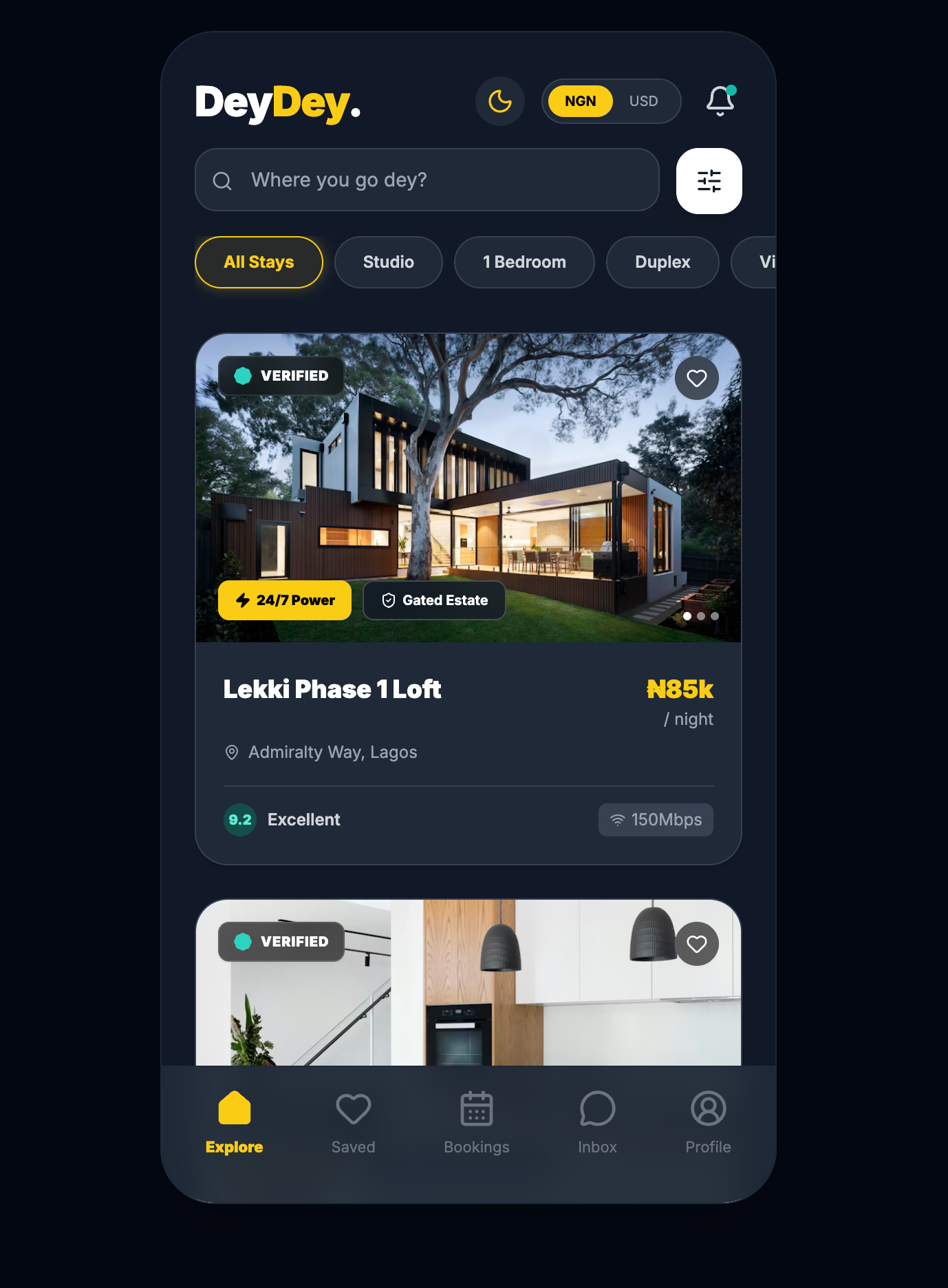 Discovery Screen Dark